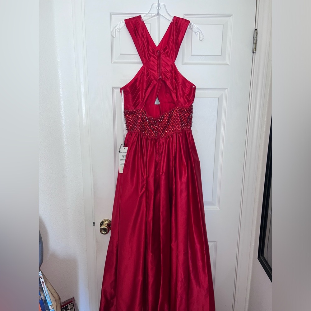 Red Sherri Hill gown size 10